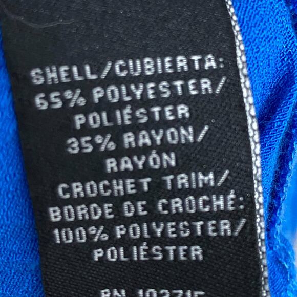 Zac & Rachel Womens Off The Shoulder Top Size 2X Crocheted Trim Career Boho - Picture 5 of 10